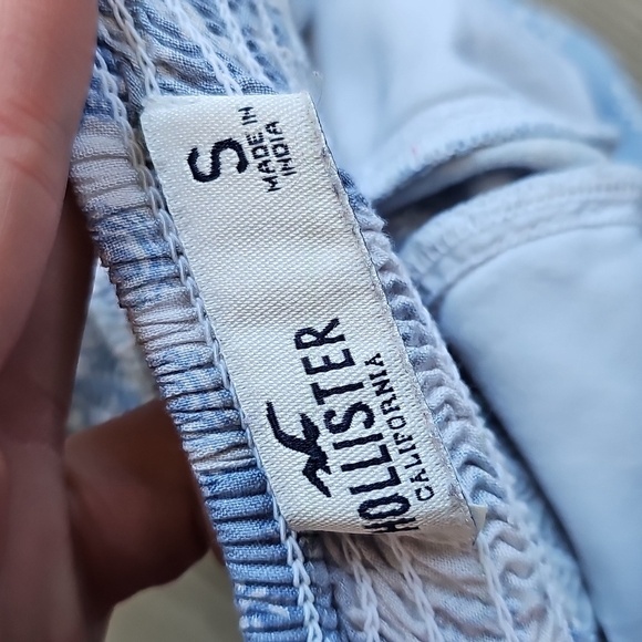 Hollister Coastal Cowgirl Patchwork Paisley Viscose Smocked Crop Top Small - Picture 10 of 12